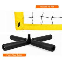 Volley-ball de piscine JH pour 4 joueurs, filet de volley-ball flottant avec rembourrage en mousse, kit de volley-ball aquatique portable avec sac de rangement