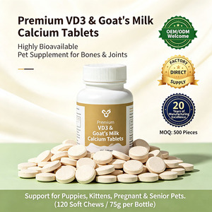 Comprimés <span class=keywords><strong>de</strong></span> calcium pour chiens et chats, <span class=keywords><strong>lait</strong></span> <span class=keywords><strong>de</strong></span> chèvre, VD3, complément pour le développement osseux, santé des articulations des chiots et des chatons, comprimés à mâcher souples pour animaux <span class=keywords><strong>de</strong></span> compagnie, vente en gros - Product Image 6