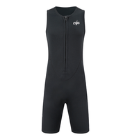 Wetsuit selam dan renang DIVESTAR tanpa lengan, berbahan neoprene 3mm, anti air, ramah lingkungan, dengan logo custom di bagian depan, untuk dewasa.