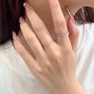 Anillo de doble capa de plata de ley Yinruitai S925 para mujer, anillo sencillo para el dedo mindero, regalo de joyería. - Product Image 2