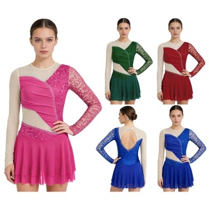 Trajes de Danza Lírica para Mujer, Vestido de Patinaje Artístico, Mono para Gimnasia, Danza Latina, Eventos y Competiciones - Product Image 1