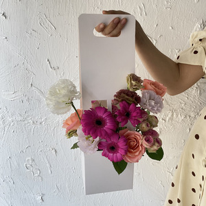 Scatola <span class=keywords><strong>di</strong></span> Lusso Personalizzabile per Fiori, per Piccole Imprese, Matrimoni e San Valentino, Resistente, Innovativa, Riciclabile, Leggera, Rosa con Manico - Product Image 2