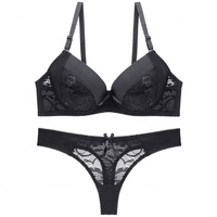 Conjuntos de ropa interior para mujer, Sujetador de encaje clásico de lujo y bragas para niñas, ropa interior y sujetador baratos 2019