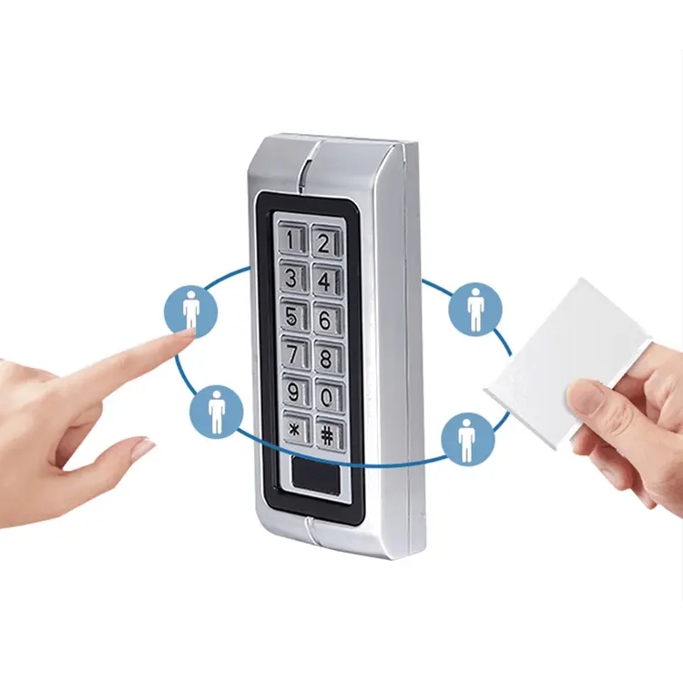 Yeni tasarım şifre ve kart anahtarcı su geçirmez bağımsız kapı giriş interkom rfid kapı kilidi erişim kontrol sistemi