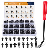 Kit de 191 pièces de clips de fixation automobiles neufs de haute qualité, attaches en plastique, rivets et goupilles de poussée pour voiture