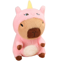 Peluche Capybara à tenue interchangeable, rembourrée en coton PP, poupée câline pour filles et enfants de 0 à 24 mois, mini cadeau pour la Saint-Valentin