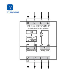 มิเตอร์วัดพลังงานไฟฟ้า Elecnova 3 เฟส 4 สาย แบบ LCD พร้อม CT Connection มิเตอร์วัดพลังงานไฟฟ้ากระแสสลับ 3 เฟส แบบติดตั้งบนราง Din สำหรับตรวจสอบการใช้พลังงาน รุ่น DTS19 - Product Image 5