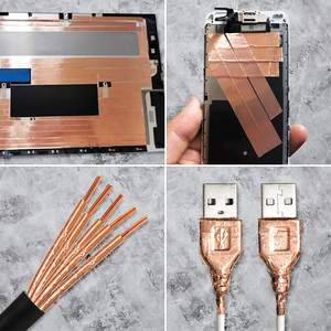 Оптовая продажа ленты медной фольги двойной проводящей медной фольги ленты медные ленты Поставщики - Product Image 6