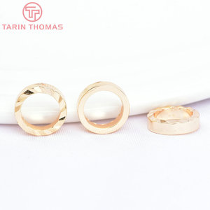 Anillo de <span class=keywords><strong>Salto</strong></span> Circular de Latón Chapado en Oro de 24K al por Mayor, Conector de Bucle Cerrado de Alta Calidad para Accesorios de Fabricación de Joyería DIY - Product Image 1