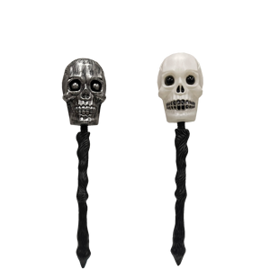 Accesorios de Halloween para Disfraces, Bastón con Cabeza de Calavera, Varita Mágica con Cabeza de Fantasma - Product Image 1