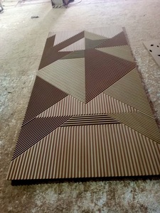 Painéis de parede 3d, painéis de parede com ranhuras para mdf, paredes de painel de madeira com ondas - Product Image 2