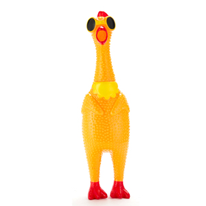 Giocattoli per Cani in <span class=keywords><strong>PVC</strong></span> Morbido a Forma di Pollo con Occhiali, Design alla Moda, Produzione Cinese - Product Image 5