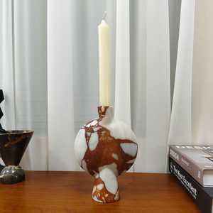 Candelero de Mármol Natural con Forma de Jarra de Vino, Diseño Creativo para Sala de Estar, Adorno Floral para Mesa - Product Image 5