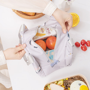Starry Sky Insulated Lunch Bag Gray 23x13x19cm For School Work Outdoor Picnic - Product Image 3
