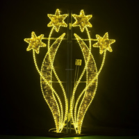 Guirnalda de Luces LED 2D Comercial, Personalizable, IP65, Iluminación Exterior para Farolas, Decoración Navideña y de Paisajes