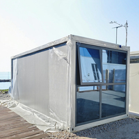 MZ ECO Maison Conteneur Pliante en Acier - Bureau/Espace de Vie Modulaire Préfabriqué Design Écologique Cadre en Acier Léger Rapide à Monter