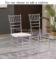 Chaise de mariage amovible en acrylique transparent, idéale pour les activités de plein air et les banquets dans les hôtels de restauration de mariage