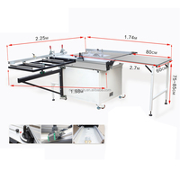 Scie à table coulissante pliable multifonctionnelle portable pour le travail du bois, directement de l'usine, avec tension 220V
