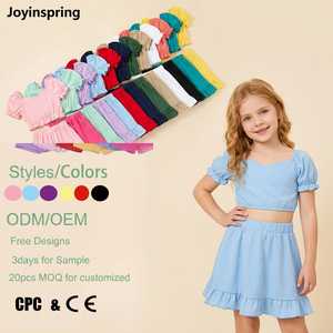 Conjunto de <span class=keywords><strong>Ropa</strong></span> Deportiva <span class=keywords><strong>para</strong></span> Niñas, Estilo Casual, con Mangas Abullonadas, Top sin Mangas <span class=keywords><strong>y</strong></span> Falda, <span class=keywords><strong>para</strong></span> Baile, Tenis <span class=keywords><strong>y</strong></span> Gimnasio - Product Image 1