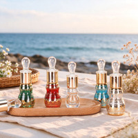 Bouteilles d'huile essentielle en verre créatives avec compte-gouttes : Bouteilles en verre de haute qualité en forme de gourde de style moyen-oriental