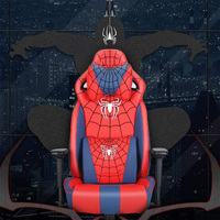Fauteuil inclinable ergonomique en cuir PU personnalisé Spider Man pour jeux d'ordinateur Chaises de jeu de course Silla Gamer