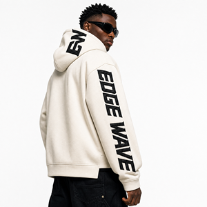 Manufacturer Customized Artistic Font 3D Embroidery Premium Oversized <strong>Hoodie</strong> Sweatshirt Pullover <strong>for</strong> <strong>Women</strong> and Men - Product Image 1