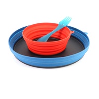 Batterie de cuisine de camping compacte et légère, bol en silicone pliable pour les voyages et le dîner