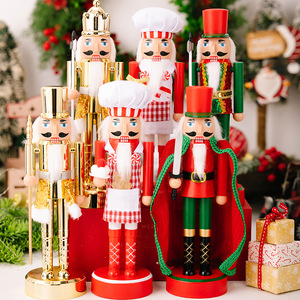 LK Brand Eco-Friendly <b>Christmas</b> <b>Decorations</b> LED Light Wooden Handmade Santa Figurine Tabletop <b>Decoration</b> New Year Gifts - Product Image 2
