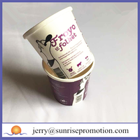 Bol à crème glacée SP3025, gobelet à crème glacée, gobelet en papier jetable non plastique, bol en papier, logo circulaire, boîte d'emballage à emporter