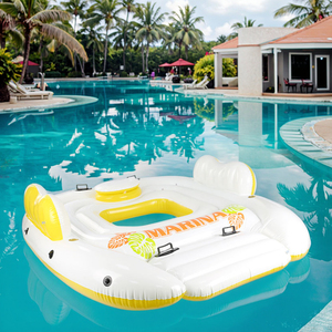 Balsa gigante inflable <span class=keywords><strong>de</strong></span> la piscina del flotador <span class=keywords><strong>de</strong></span> la <span class=keywords><strong>isla</strong></span> del Partido <span class=keywords><strong>de</strong></span> 6 personas para la diversión y el entretenimiento - Product Image 1