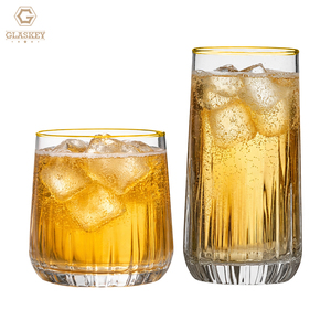 Juego de Vasos de Vidrio de Alta Gama para Agua <span class=keywords><strong>y</strong></span> Bebidas, Vaso Grabado de 330 ml <span class=keywords><strong>y</strong></span> 350 ml, Vasos Highball para Hotel <span class=keywords><strong>y</strong></span> <span class=keywords><strong>Bar</strong></span> - Product Image 4
