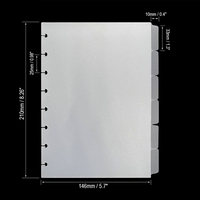 Diviseurs d'index discbound à 6 onglets Diviseur de page PP givré à 8 disques Taille de la lettre pour planificateur de cahier discbound Fournitures Accessoires