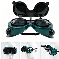 Lunettes de soudage à visière rabattable en promotion, conception anti-éclaboussures pour les travaux de découpe de métaux