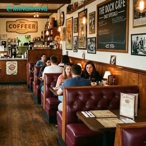 Juego de Muebles de Restaurante Moderno, Cuero PU de Alta Calidad, Tablero de Madera, Colores Opcionales, Juego de Comedor Comercial Duradero - Product Image 2