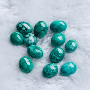 <span class=keywords><strong>Piedra</strong></span> <span class=keywords><strong>turquesa</strong></span> sintética <span class=keywords><strong>azul</strong></span>, forma ovalada, precio al por mayor de fábrica - Product Image 3