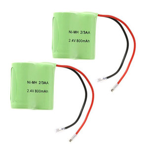 Paquete de Baterías Recargables de Hidruro Metálico de Níquel (NiMH) Ni-MH 2/3AA 800mAh 2.4V (2 Unidades por Paquete) OEM para Herramientas Eléctricas - Product Image 1