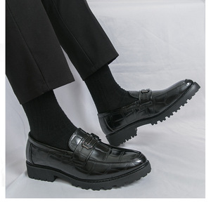 Chaussures en cuir de grande taille, nouvelle collection automne/hiver 2025, finition transparente, côtés imperméables, chaussures de cérémonie pour hommes, à enfiler, antidérapantes - Product Image 2