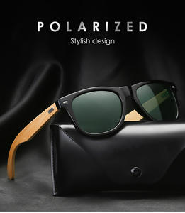 Gafas de Sol de bambú ecológicas con <span class=keywords><strong>lentes</strong></span> polarizadas de espejo Protección UV Gafas sostenibles y elegantes para actividades al aire libre - Product Image 4
