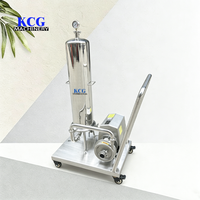 Nouvelle pompe centrifuge de purification d'eau potable et de vin en acier inoxydable 304/316 avec structure sur chariot 3T/H