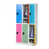 Kabinet Loker Armario Casier Armadiet en métal Armoire à six portes en acier Casiers de rangement en métal pour vestiaire