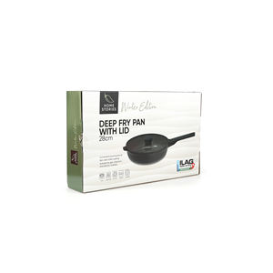 28 poêles à frire plates et profondes antiadhésives pour cuisine à domicile poêles à frire antiadhésives revêtues d'aluminium moulé sous pression avec couvercle pour <span class=keywords><strong>wok</strong></span> - Product Image 5