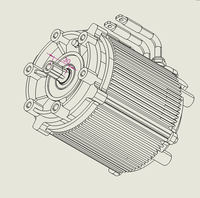 60V 72V 20KW Water Cooling 135NM Mid Drive Electric Motor 700A Controller Set for Go-Karts Motorcycle Bikes EV Motor Kits