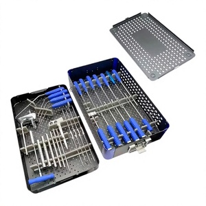 Juego de Instrumentos Quirúrgicos Ortopédicos con Mangos Azules, Herramientas Manuales para Cirugía General, Certificación CE Clase I, GS-DF-0010 1 - Product Image 1