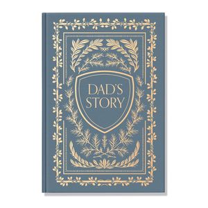 Dad's Story Family <b>Keepsake</b> High Quality Mini A5 Deluxe Edition Customizable Hardcover Leather Gold/Silver Foil Embossed - Product Image 1