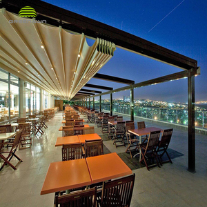 Özelleştirilmiş alüminyum motorlu PVC pergola geri çekilebilir çatı tente restoran için - Product Image 5