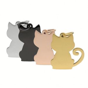 <b>Custom</b> Personalized Double Sided <b>Dog</b> & Cat ID <b>Tags</b> - Deep Engraved Brass Collar Charm, Bone Shape - Product Image 2