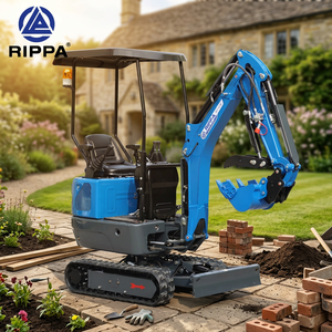รถขุดขนาดเล็ก RIPPA R15 1.<span class=keywords><strong>5</strong></span> ตัน เครื่องยนต์ดีเซล Kubota มาตรฐาน CE EPA EURO <span class=keywords><strong>5</strong></span> พร้อมห้องโดยสาร สำหรับงานเกษตร สวน และไซต์ก่อสร้าง - Product Image 1