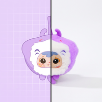 Mignonne boîte surprise en vinyle et peluche avec design en coton (yeux et visage)  Porte-clés en peluche personnalisé en forme de sac à dos de mouton Fournisseur de jouets en peluche personnalisés