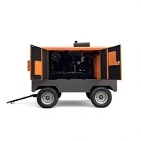 Compresseur d'air rotatif industriel diesel portable durable 7, 8 et 12 bars pour opération de forage minier mondial