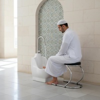 Moderne en céramique musulman Wudu bassin évier salle de bain autoportant piédestal chaise pied lavabo laveuse pieds bassins